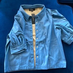 Making Impressions  Vegan Leather Puff Sleeve